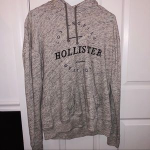 Hollister Grey Logo Graphic Hoodie